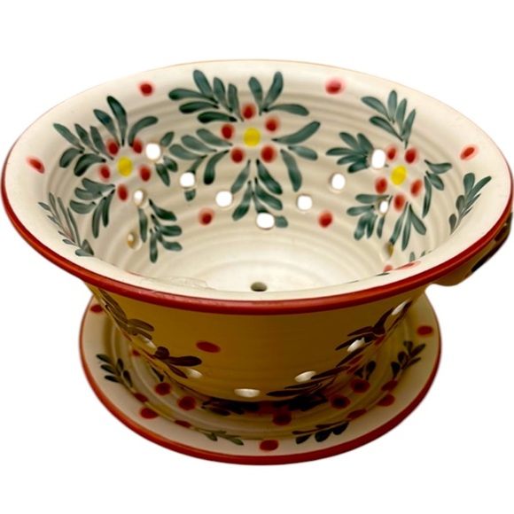 NEW DEBCO ⭐️  pottery colanderwith under plate - Picture 1 of 6